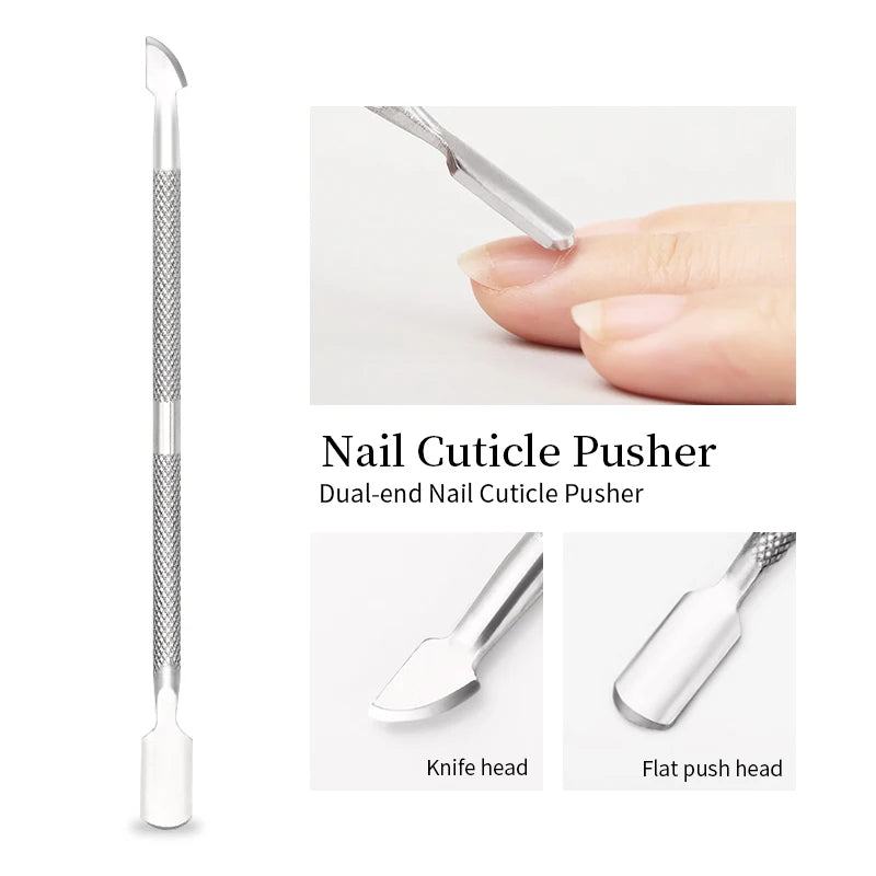 Double-ended Stainless Steel Cuticle Pusher
