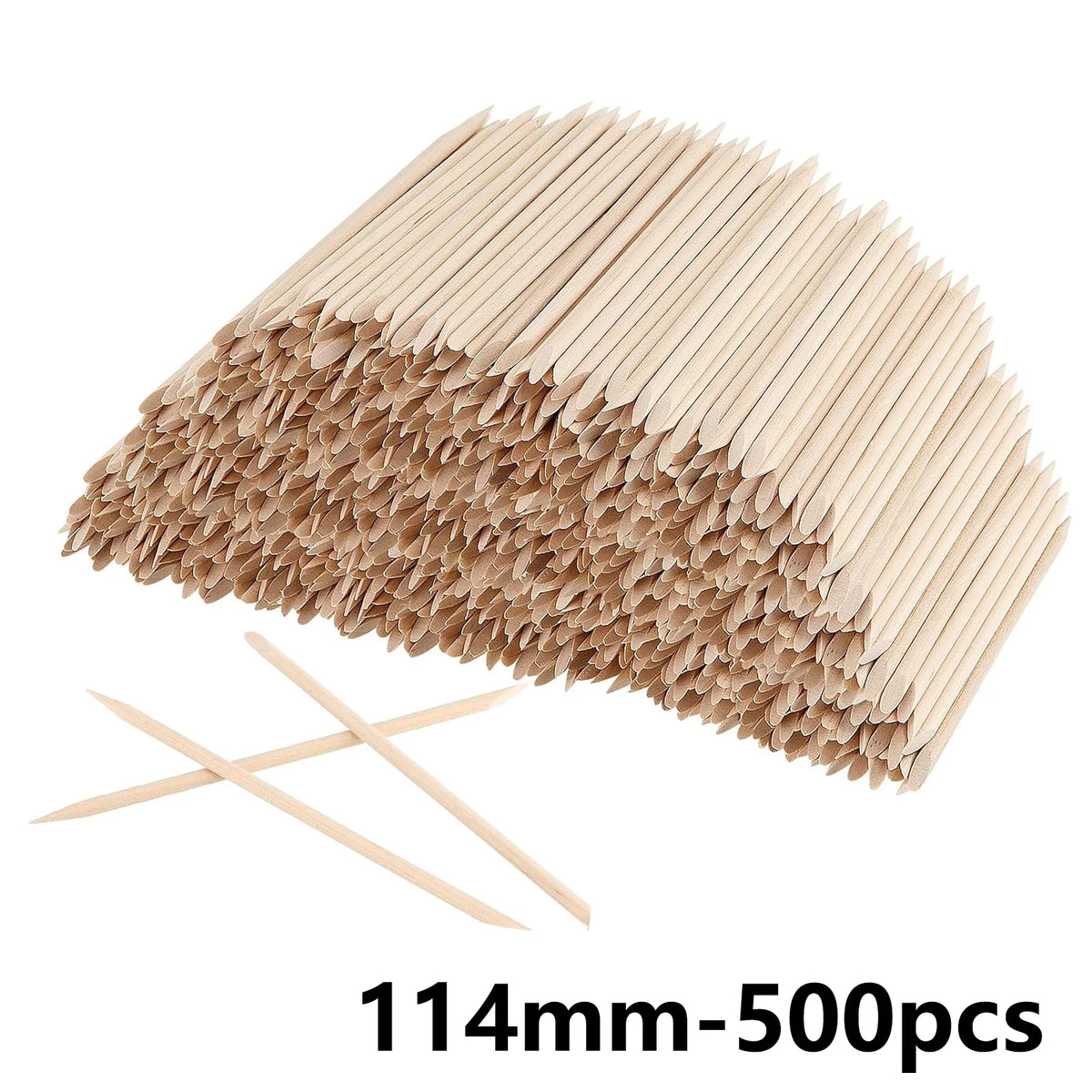 Nail Art Pusher Orange Wood Sticks