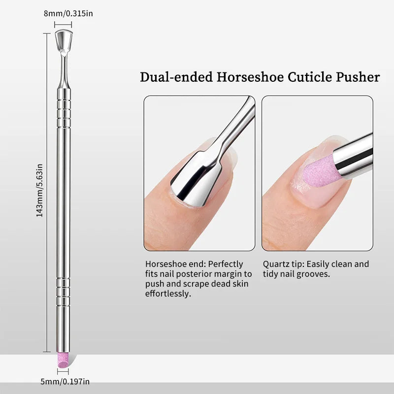 Double-ended Stainless Steel Cuticle Pusher