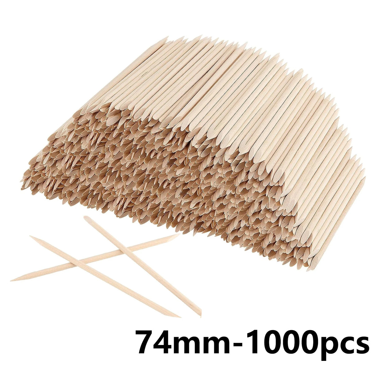 Nail Art Pusher Orange Wood Sticks
