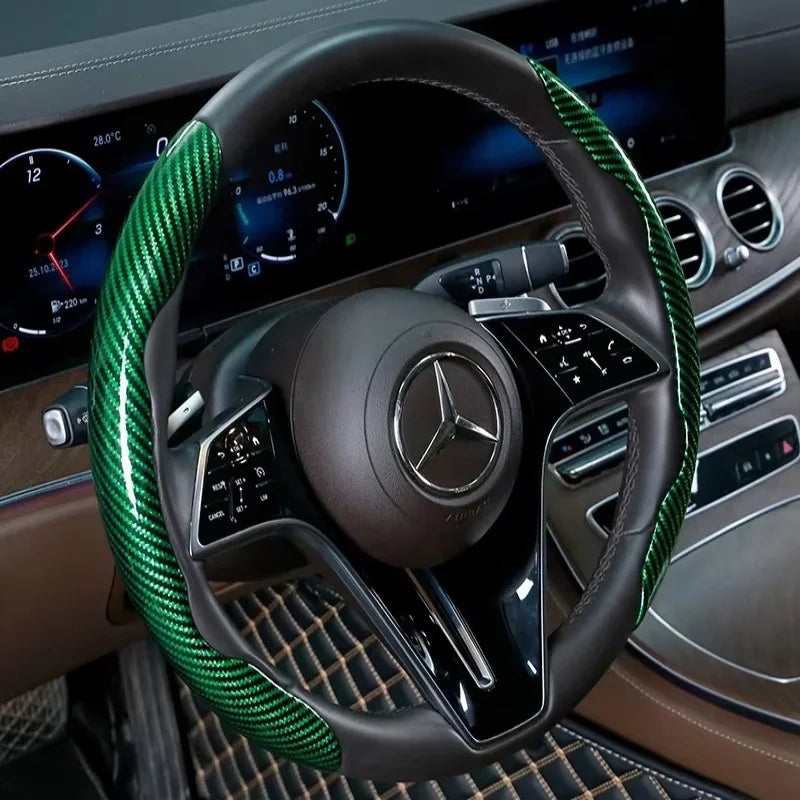 Carbon Fiber Silicone Steering Wheel Cover Universal