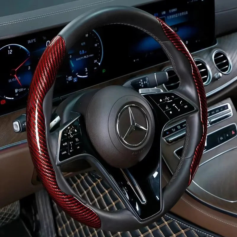 Carbon Fiber Silicone Steering Wheel Cover Universal