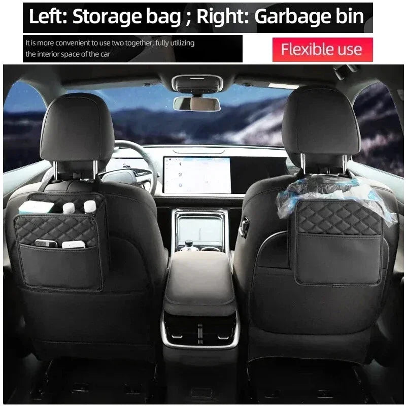Multifunctional leather car storage