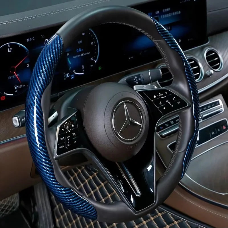Carbon Fiber Silicone Steering Wheel Cover Universal