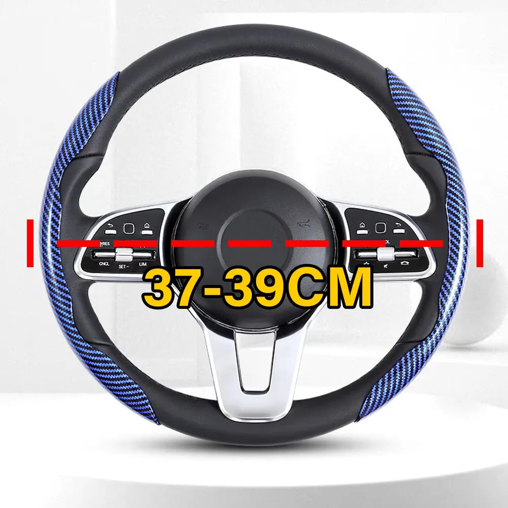 Carbon Fiber Silicone Steering Wheel Cover Universal