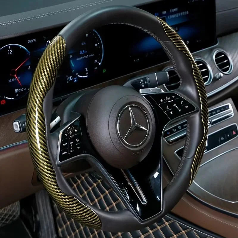 Carbon Fiber Silicone Steering Wheel Cover Universal