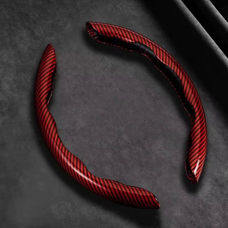 Carbon Fiber Silicone Steering Wheel Cover Universal