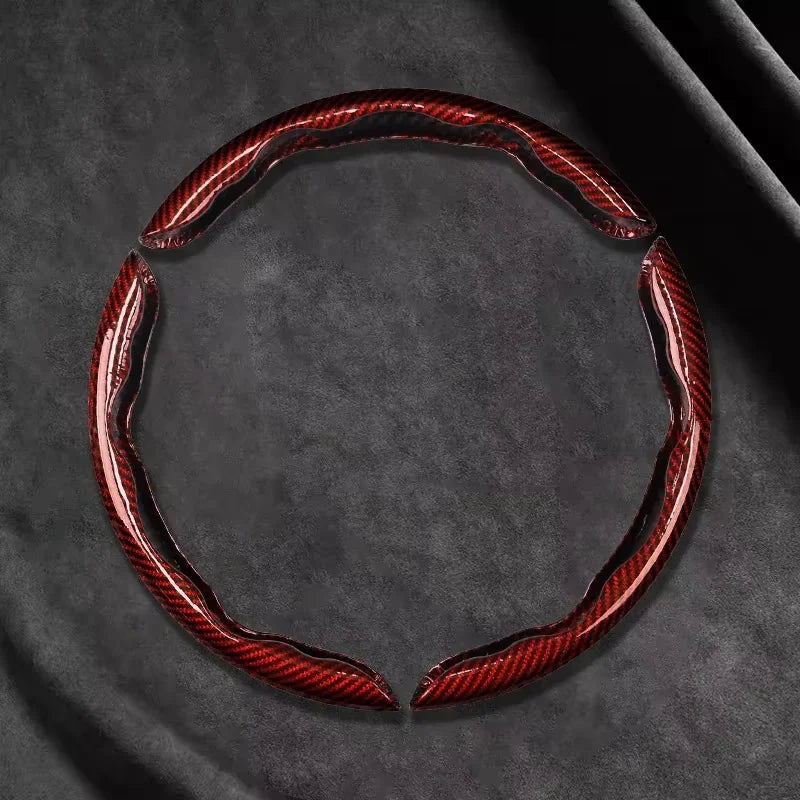 Carbon Fiber Silicone Steering Wheel Cover Universal
