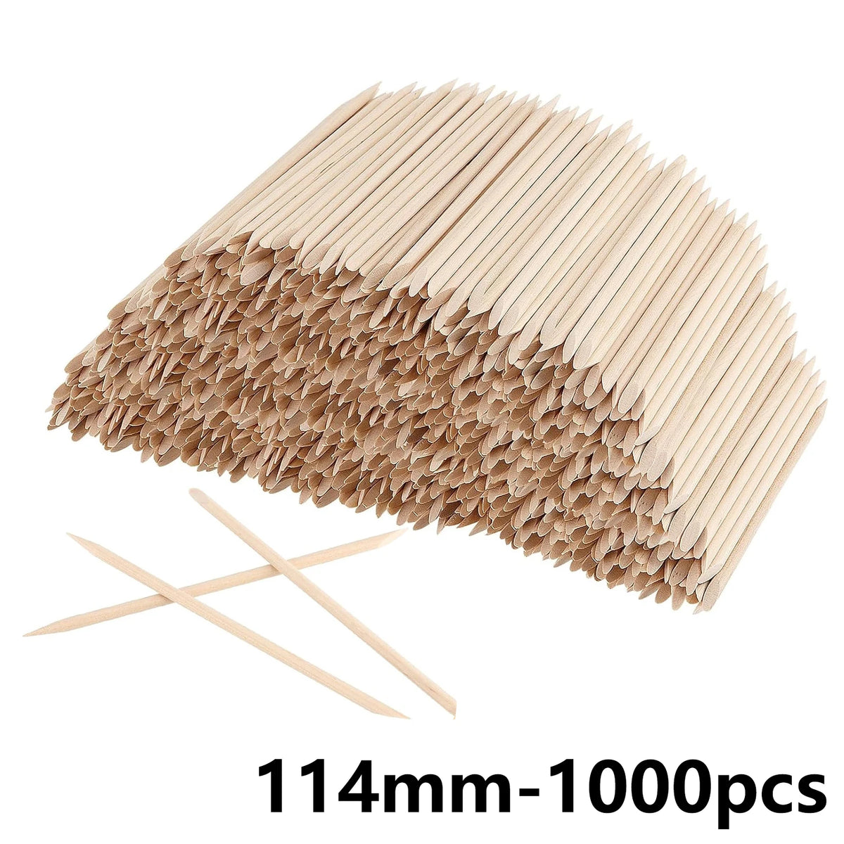 Nail Art Pusher Orange Wood Sticks