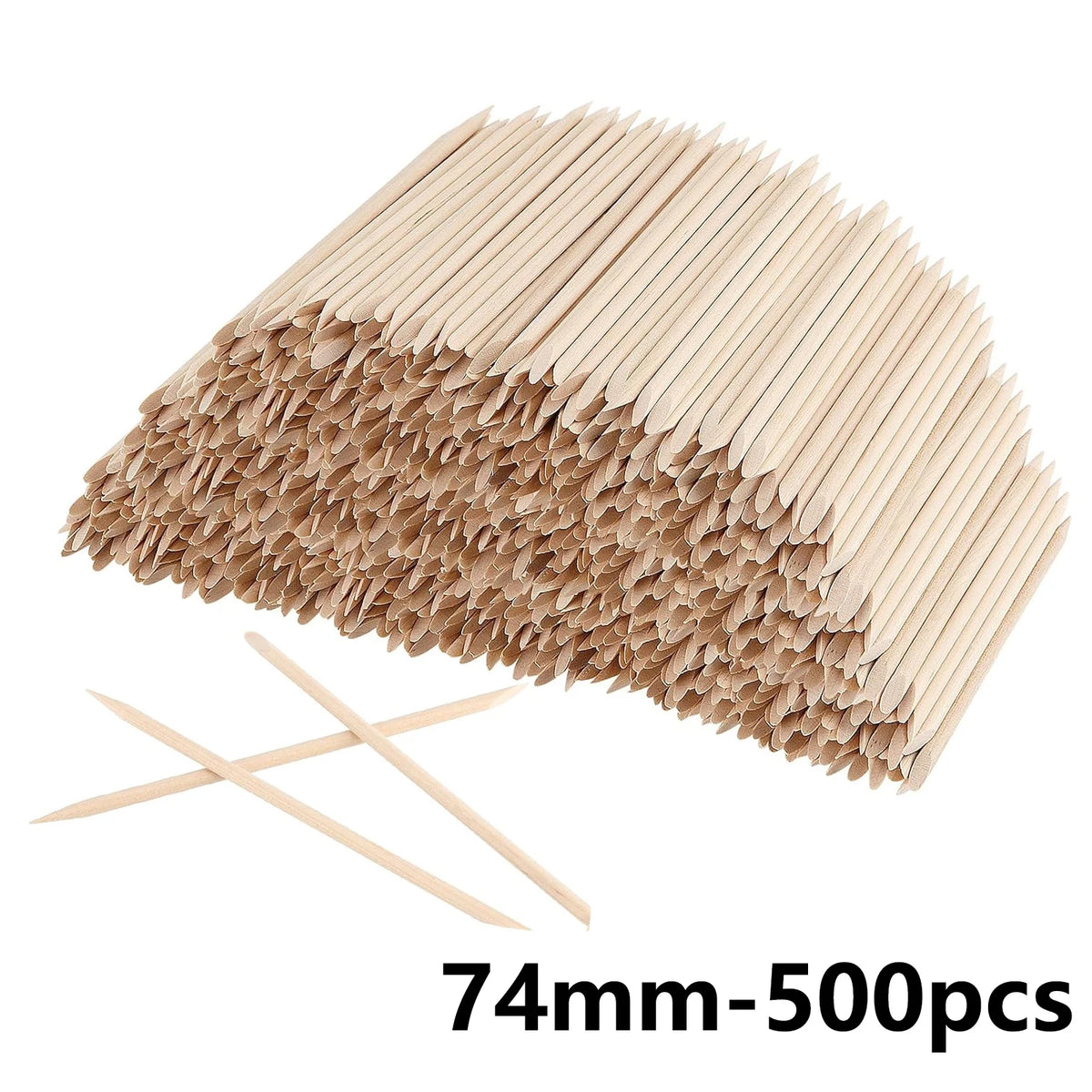 Nail Art Pusher Orange Wood Sticks