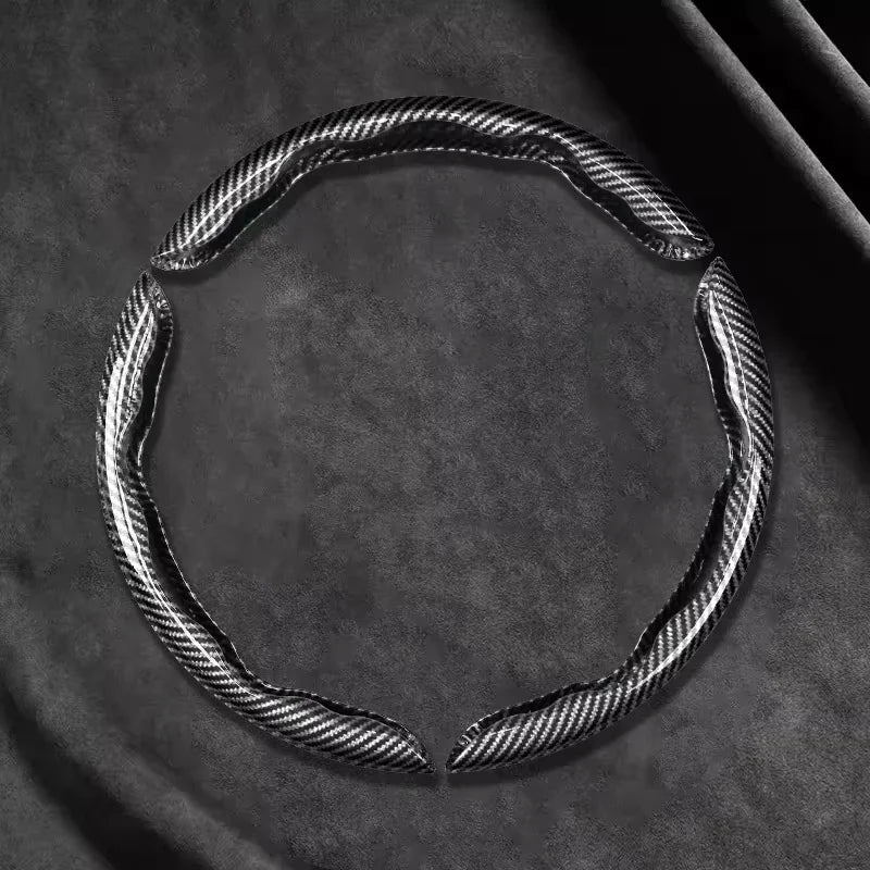 Carbon Fiber Silicone Steering Wheel Cover Universal