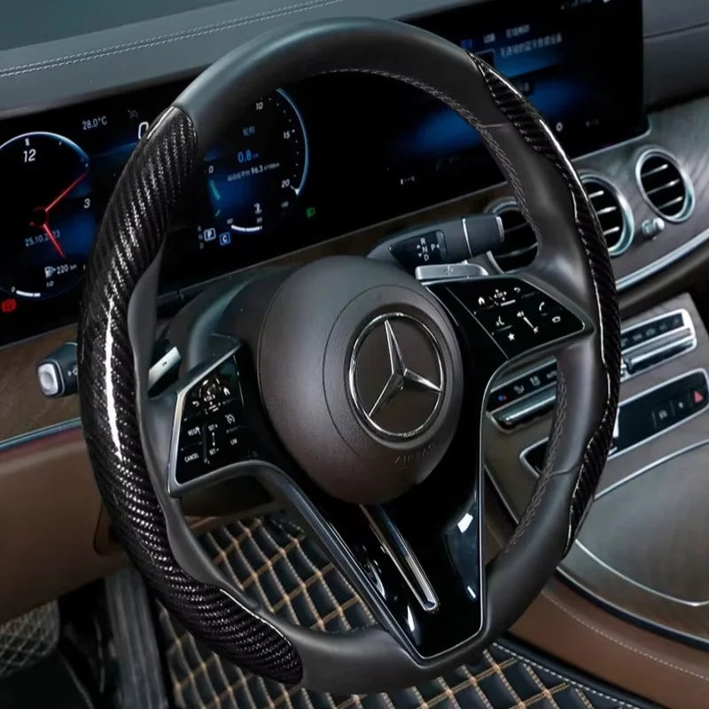 Carbon Fiber Silicone Steering Wheel Cover Universal