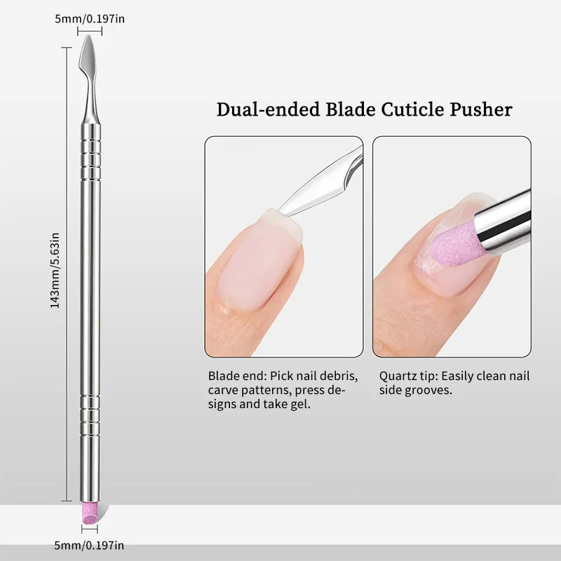 Double-ended Stainless Steel Cuticle Pusher